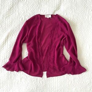 Elegant Magenta Cardigan